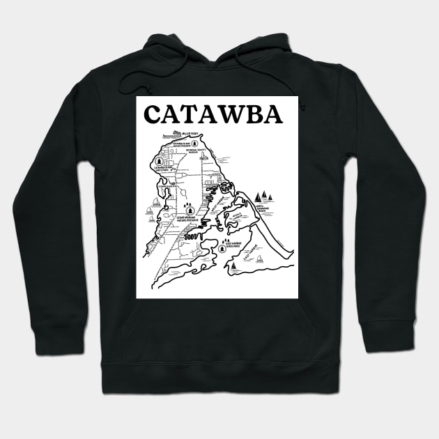 Catawba Map Hoodie by fiberandgloss